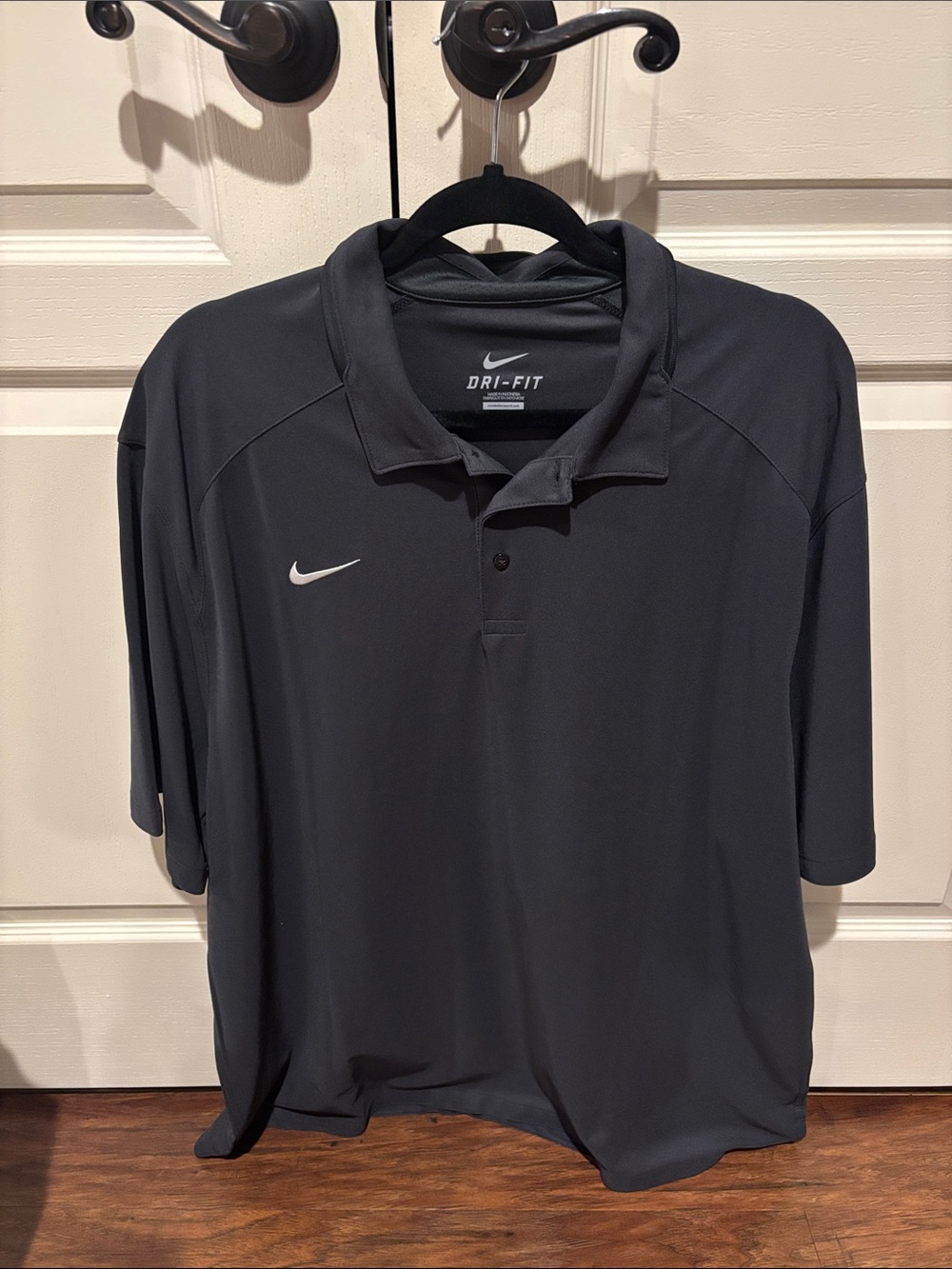 Nike Men's Dark Grey Dri-FIT Polo Shirt
